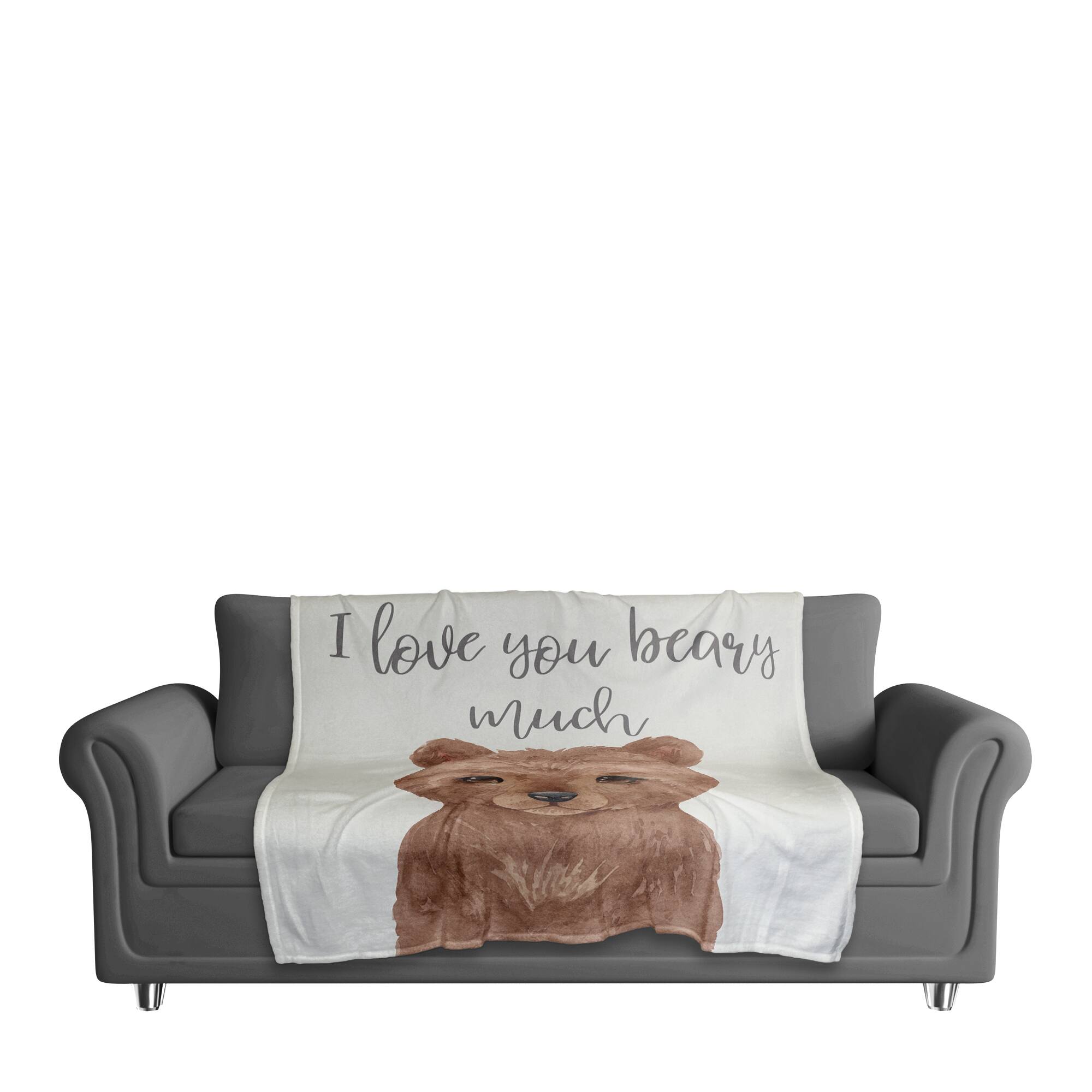 I Love Your Beary Much 50" x 60" Coral Fleece Blanket